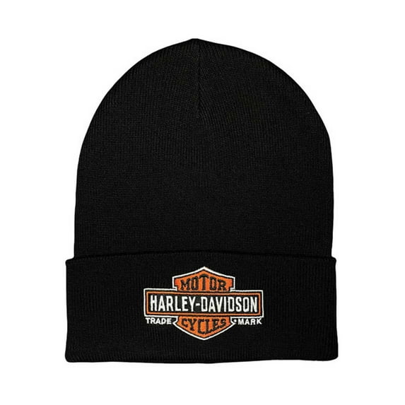 Harley-Davidson Men's Timeless Bar & Shield Logo Embroidered Cuffed Beanie Hat, Harley Davidson