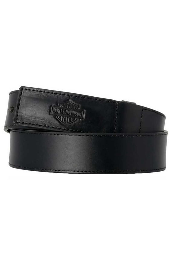 Men's Tool Master Bar & Shield Genuine Leather Belt - Black (42), Harley Davidson