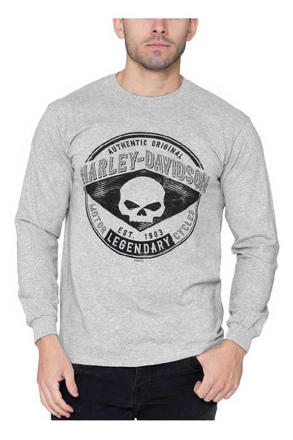 Men's Traveling Willie G. Crew-Neck Long Sleeve T-Shirt (4XL), Harley Davidson