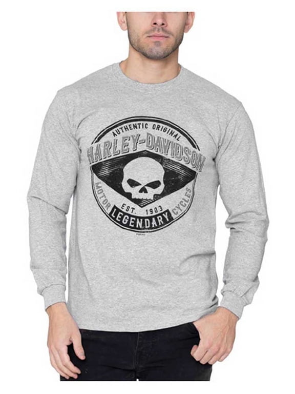 Men's Traveling Willie G. Crew-Neck Long Sleeve T-Shirt (5XL), Harley Davidson