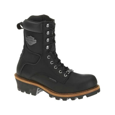 Harley-Davidson Men's Tyson Logger Black 7.5-Inch Motorcycle Boots, D95188, Harley Davidson