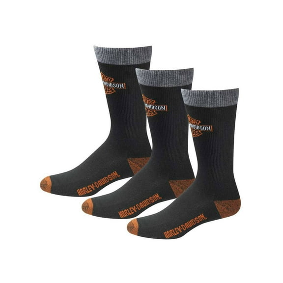 Harley-Davidson Men's UltraDri 3 Pack Poly Blend Riding Socks D99202870-001, Harley Davidson