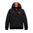 thumbnail image 1 of Harley-Davidson Men's Vertical Stripe Hooded Stretch Jacket, Black - 98408-20VM, 1 of 2