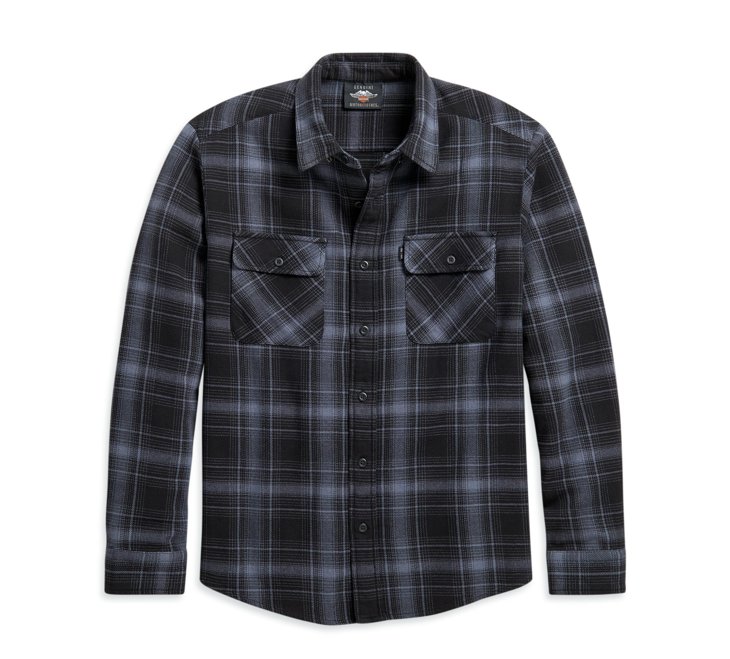 harley davidson dress shirts for men Harley-Davidson Men's Button Up Button front and cuffs Men's Chest Pocket Logo Long