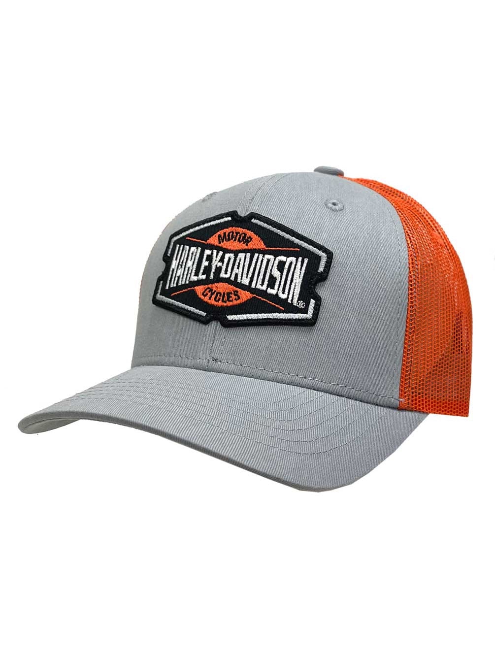 HarleyDavidson Men's Vital Adjustable Snapback Mesh Trucker Hat Gray