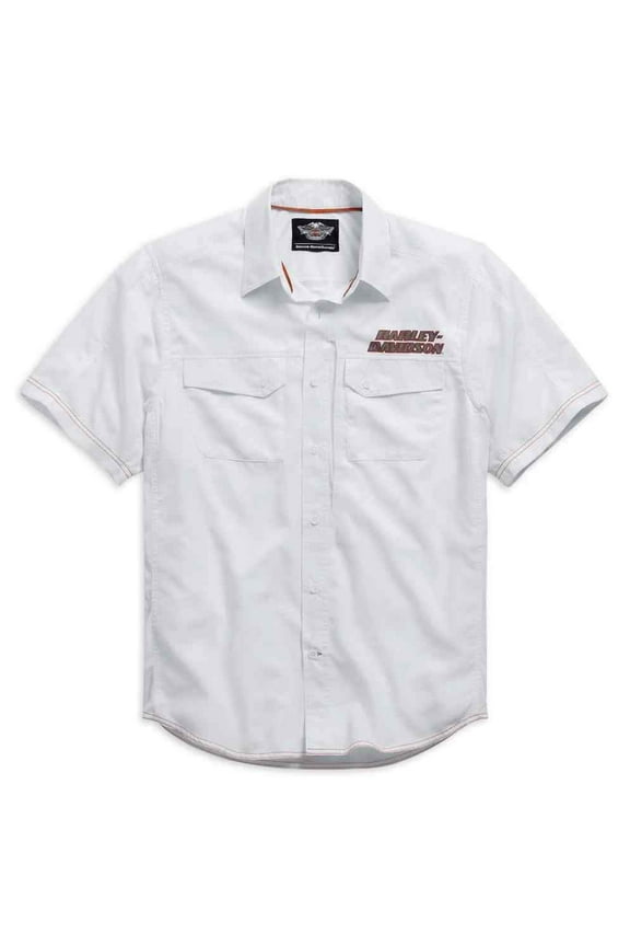 Men's White Short Sleeve Performance Shirt - 99015-15VM
