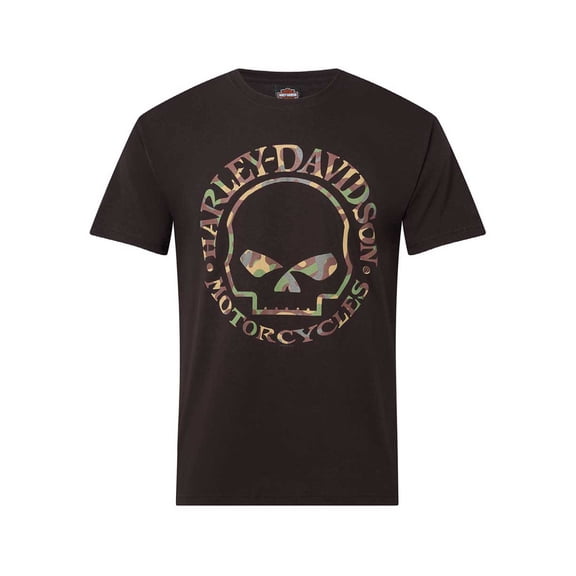 Harley-Davidson Men's Willie G Skull Camo Short Sleeve Crew-Neck T-Shirt (2XL), Harley Davidson