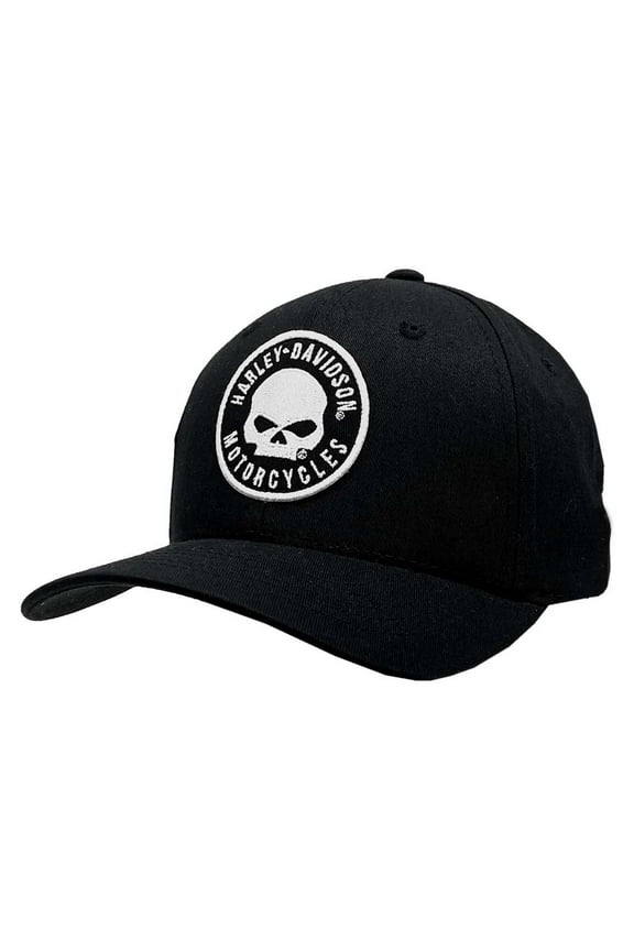 Men's Hat Willie G Skull Free Soul Snapback Baseball Cap, Black, Harley Davidson