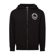 Harley-Davidson Mens Willie G Skull Logo Zip-Up Hoodie Sweatshirt, Black L, Harley Davidson