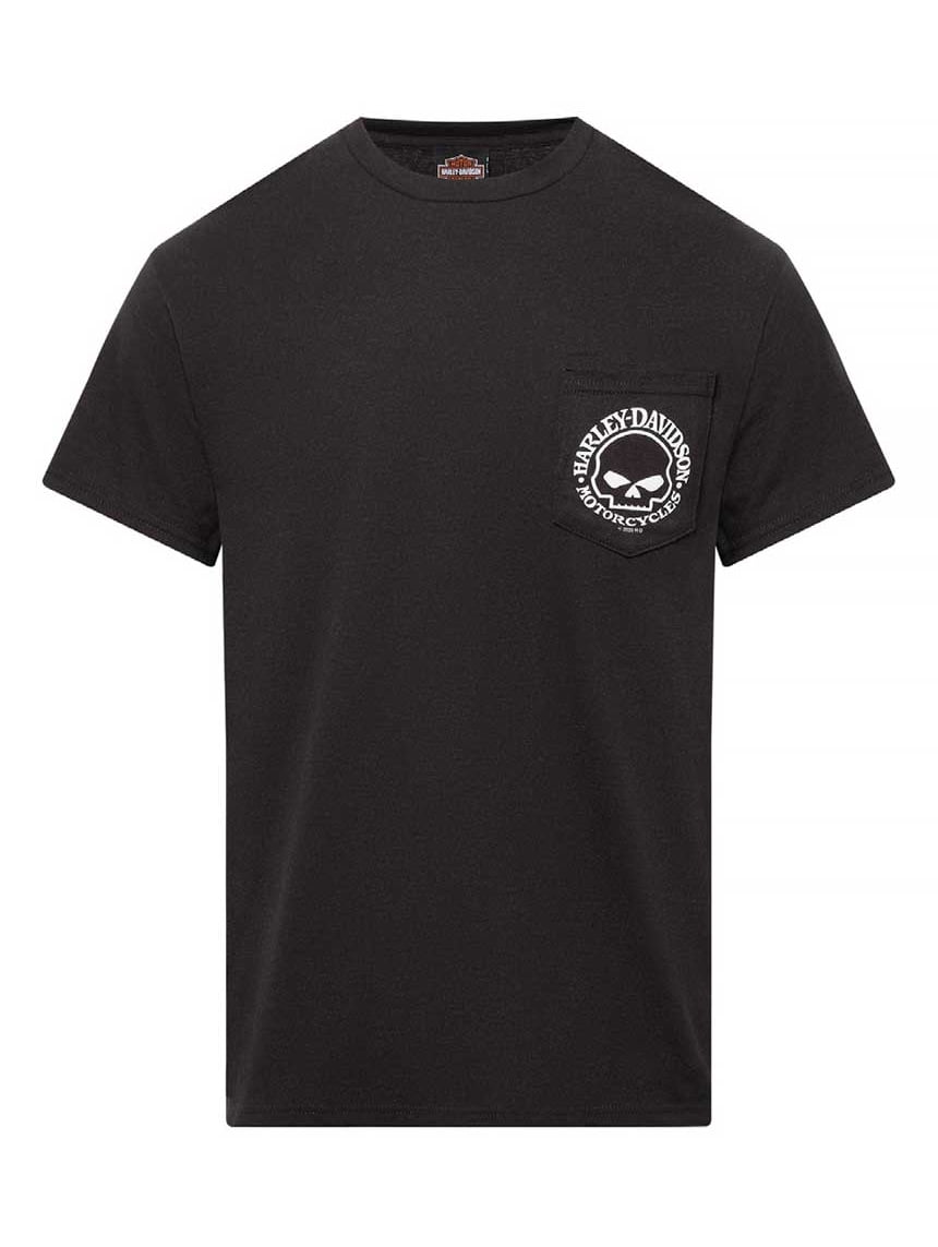 Harley-Davidson Men's Willie G Skull T-Shirt - Distressed Graphic Tee, 100% Cotton