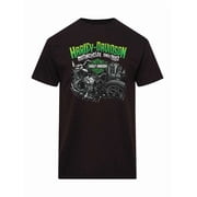 Harley-Davidson Mens Workshop Cotton Crew-Neck Short Sleeve T-Shirt, Black L