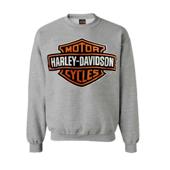 Harley-Davidson Mens Bar & Shield Long Sleeve Crew Neck Fleece Sweatshirt (2XL), Harley Davidson