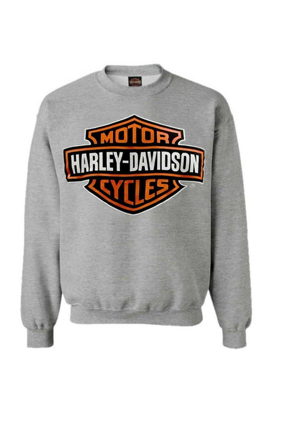 Mens Bar & Shield Long Sleeve Crew Neck Fleece Sweatshirt (L), Harley Davidson