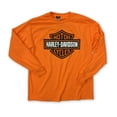 thumbnail image 1 of Harley-Davidson™ Mens Bar and Shield Long Sleeve, Safety Orange T-Shirt - 3X-Large, 1 of 3