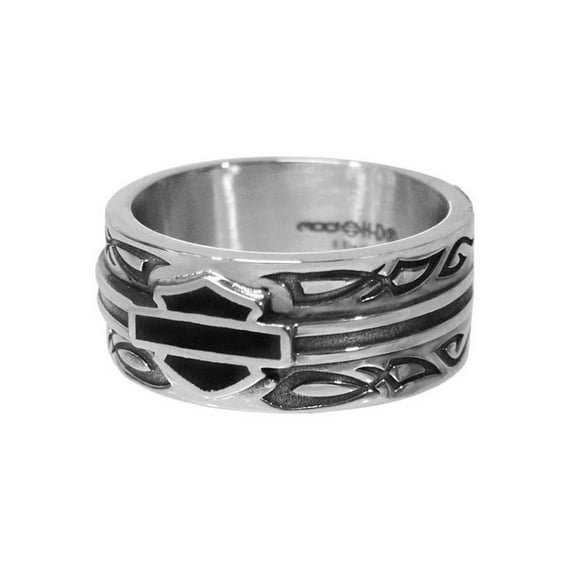 Harley-Davidson Mens Celtic Bar & Shield Ring Band, Stainless Steel HSR0066 (11), Harley Davidson