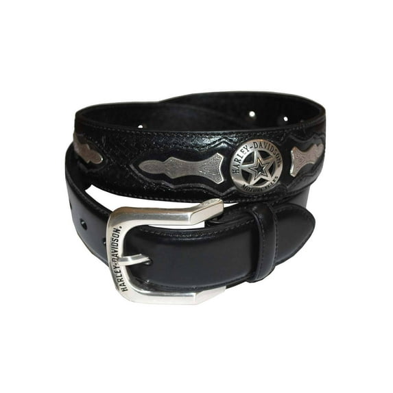 Harley-Davidson Mens Deputy Leather Belt HDMBT10006, Harley Davidson