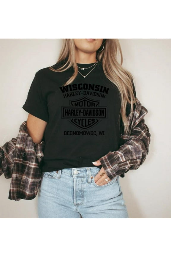 Harley Davidson Mens Lightning Crest T Shirt Motorcycle Biker Brand For Fans V40239, for men & women, up to size 5XL