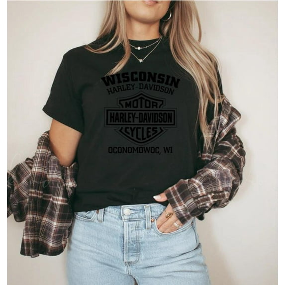 Harley Davidson Mens Lightning Crest T Shirt Motorcycle Biker Brand For Fans V40239, for men & women, up to size 5XL