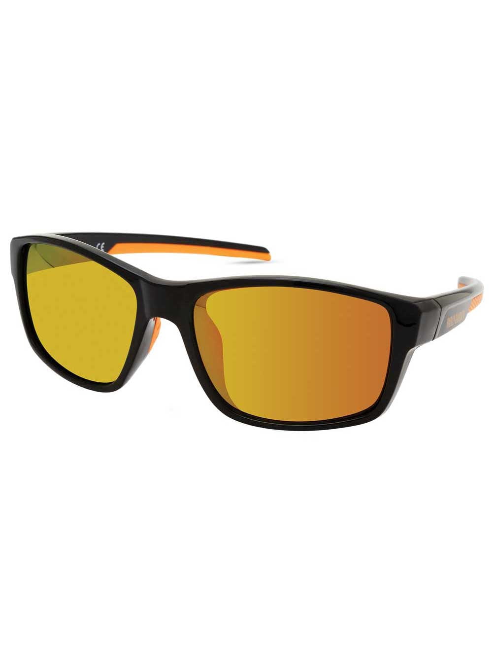 Harley-Davidson Mens Rectangle Shape Sunglasses, Black Frame/Smoke Mirror Lenses, Harley Davidson