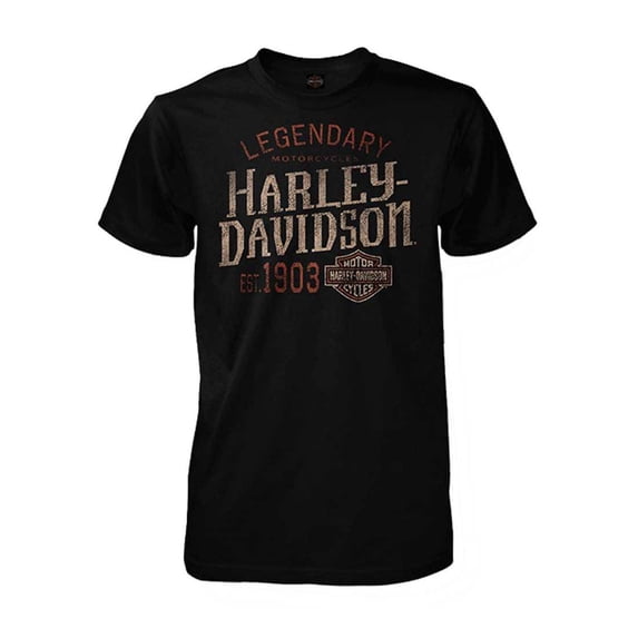 Harley-Davidson Mens Throttle H-D Script Short Sleeve T-Shirt, Solid Black (2XL), Harley Davidson