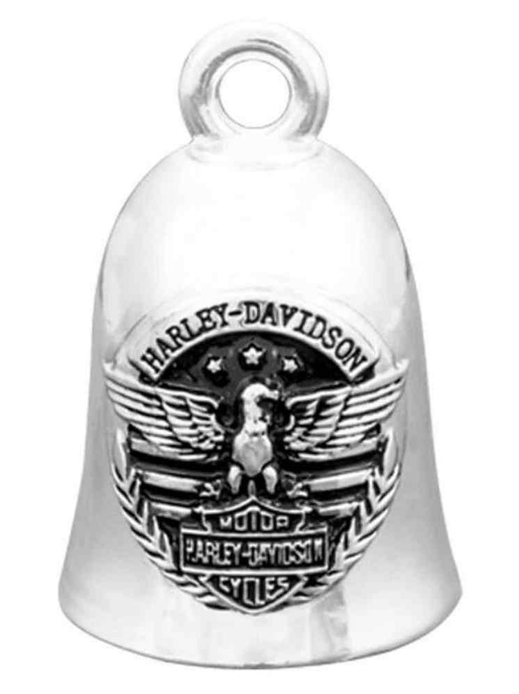 Campanella Harley-Davidson® Eagle & Stripes Bar & Shield Silver Ride Bell