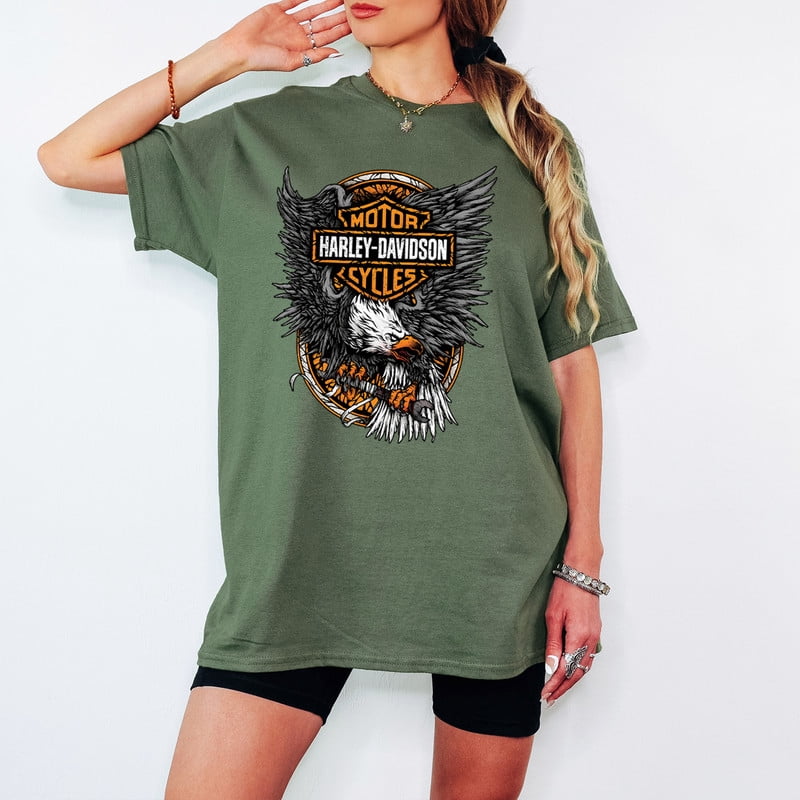 Harley-Davidson Motorcycles Legend Eagle T-Shirt - Classic Fan Gift for Men & Women - Vintage Graphic Tee