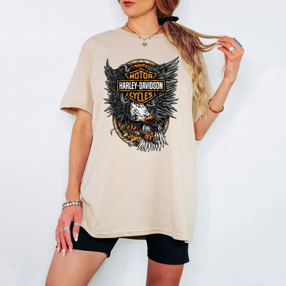 Harley-Davidson Motorcycles Legend Eagle T-Shirt - Classic Fan Gift for Men & Women - Vintage Graphic Tee
