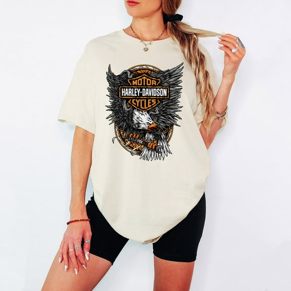 Harley-Davidson Motorcycles Legend Eagle T-Shirt - Classic Fan Gift for Men & Women - Vintage Graphic Tee