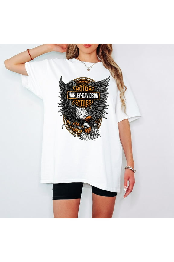 Harley-Davidson Motorcycles Legend Eagle T-Shirt - Classic Fan Gift for Men & Women - Vintage Graphic Tee