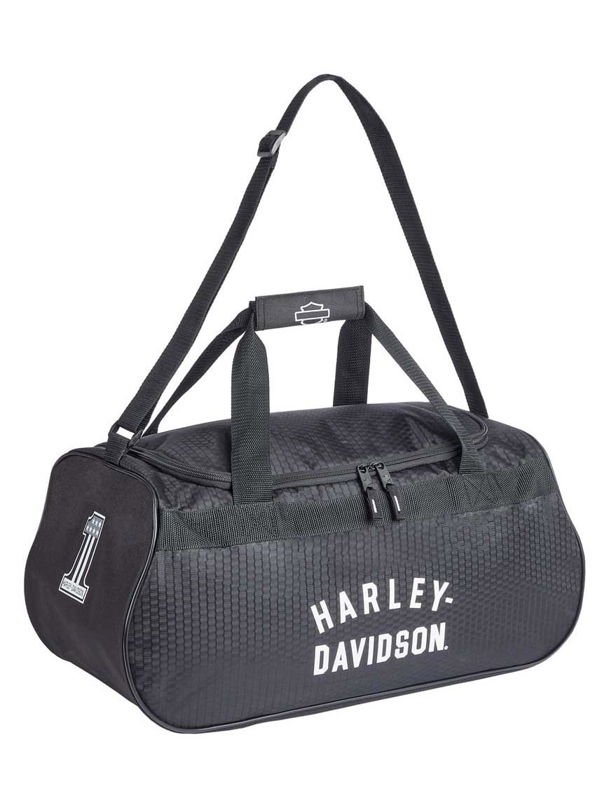 Harley-Davidson Off-White #1 Logo Sports Duffel Bag w/ Shoulder Strap - Black, Harley Davidson