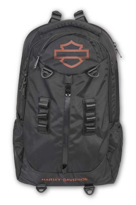 Oil Slick Bar & Shield Logo High-Density Backpack - Rugged Black, Harley Davidson