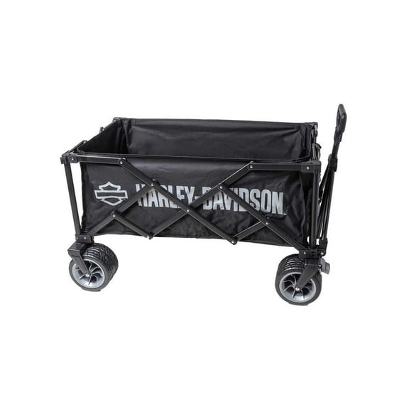 Harley-Davidson Open Bar & Shield Collapsible Wagon w/ Storage Bag - Black, Harley Davidson