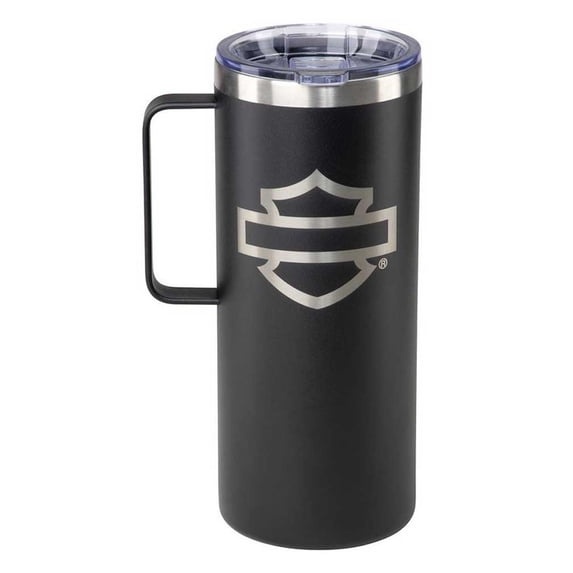 Harley-Davidson Open Bar & Shield Travel Mug, 30 oz. Stainless Steel - Black, Harley Davidson