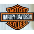 thumbnail image 1 of Harley Davidson Orange Bar & Shield Extra Large Trailer Decal Sticker, 1 of 3
