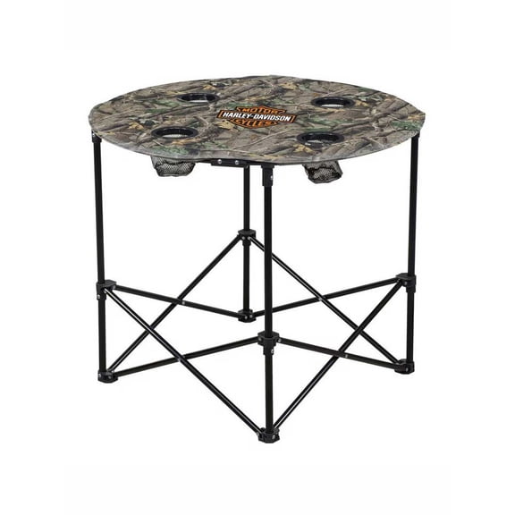 Harley-Davidson Outdoor Table w/ Storage Bag, Lightweight, Camo Pattern, Harley Davidson