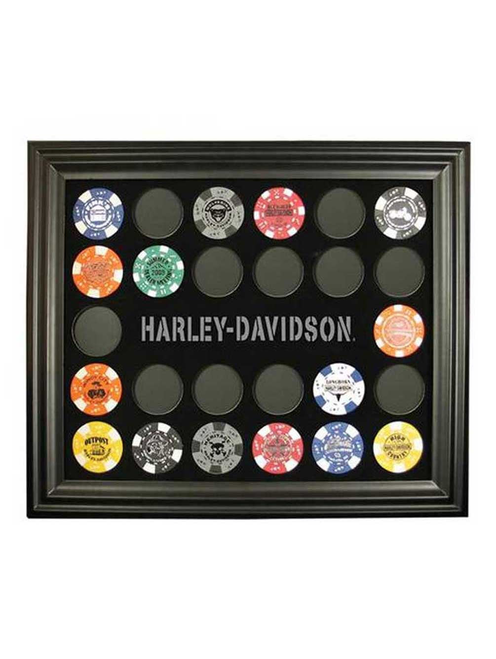 HarleyDavidson Poker Chip Collectors Frame. 6927, Harley Davidson