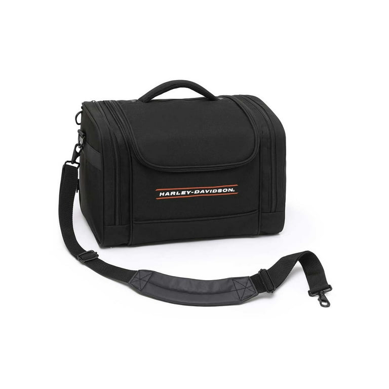 Harley-Davidson Racing Travel Duffel Bag w/ Hideaway Rain Cover - Black, Harley Davidson, Size: 16 x 10 x 10