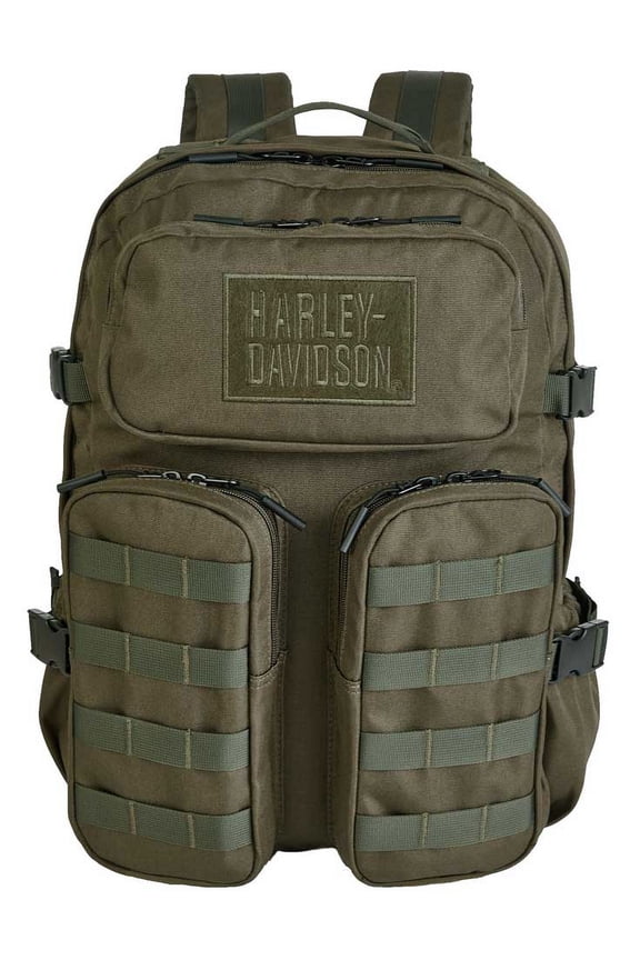 Rebel Rugged High-Density Polyester Backpack - Grape Leaf, Harley Davidson