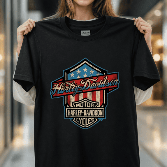 Harley Davidson Retro Motorcycle Heritage Vintage Biker Rider Unisex T-Shirt V18061, S - 5XL