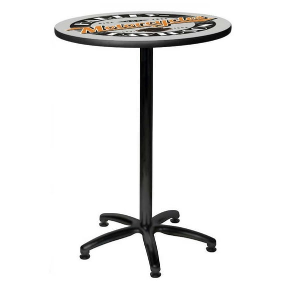 Harley-Davidson Ride Free Round Cafe Table, Durable Steel Base - Black HDL-12332, Harley Davidson