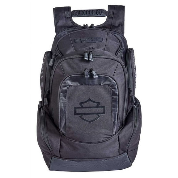 Harley-Davidson Rubber Bar & Shield Legend Rugged Polyester Backpack - Black, Harley Davidson
