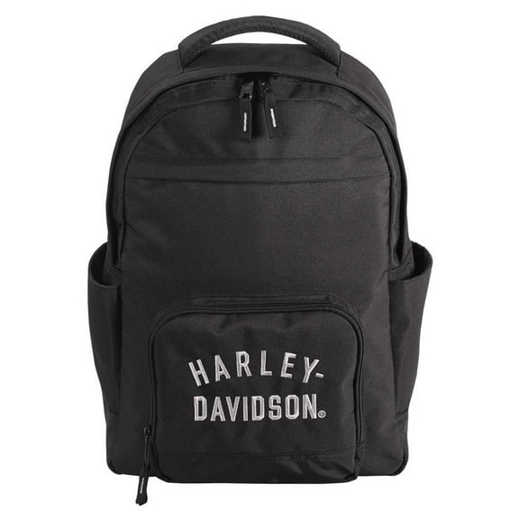 Harley-Davidson Rugged Twill Water-Resistant Polyester Backpack - Black, Harley Davidson
