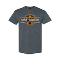 thumbnail image 1 of Harley Davidson Shirt, Men's Elongated Orange Bar & Shield T-Shirt, 1 of 4