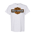 thumbnail image 1 of Harley Davidson Shirt, Men's Elongated Orange Bar & Shield T-Shirt, 1 of 4