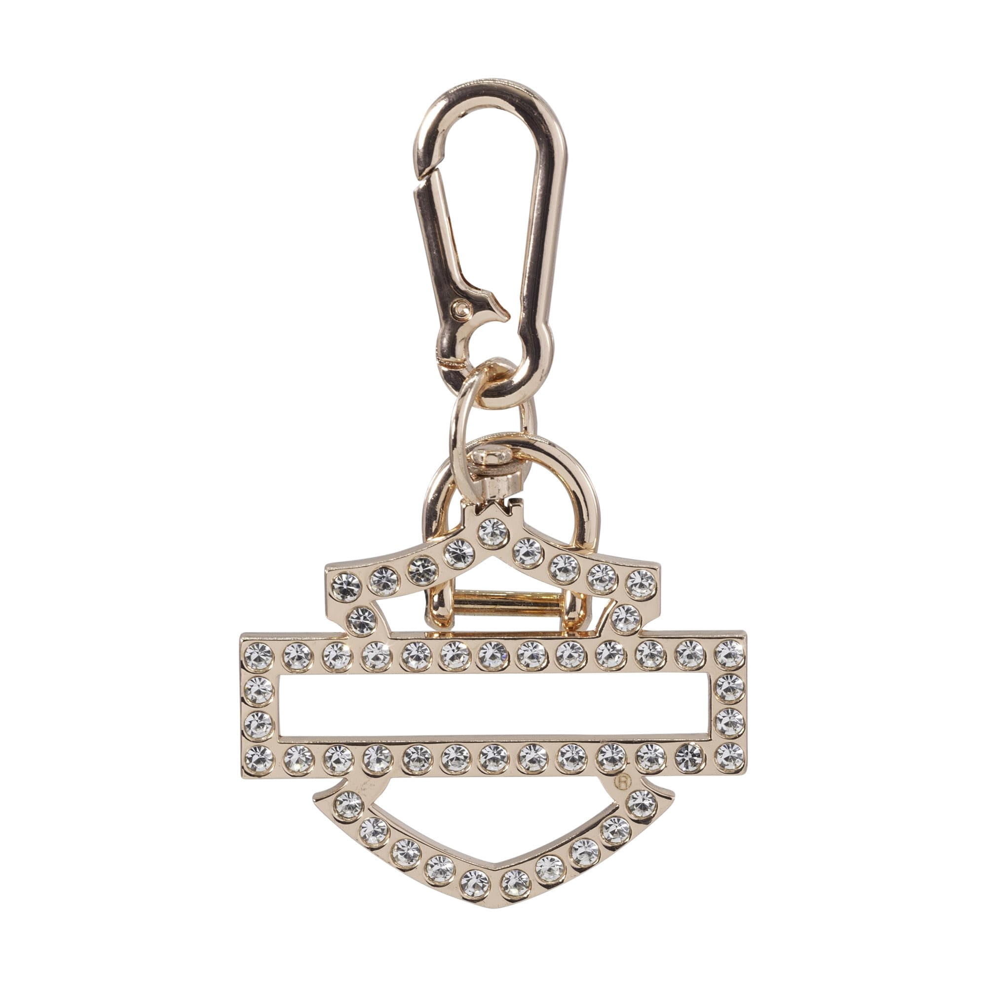 Harley-Davidson Silhouette Embellished Bar & Shield Logo Key Chain, Rose Gold, Harley Davidson