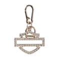 thumbnail image 1 of Harley-Davidson Silhouette Embellished Bar & Shield Logo Key Chain, Rose Gold, Harley Davidson, 1 of 5