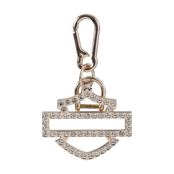 Harley-Davidson Silhouette Embellished Bar & Shield Logo Key Chain, Rose Gold, Harley Davidson