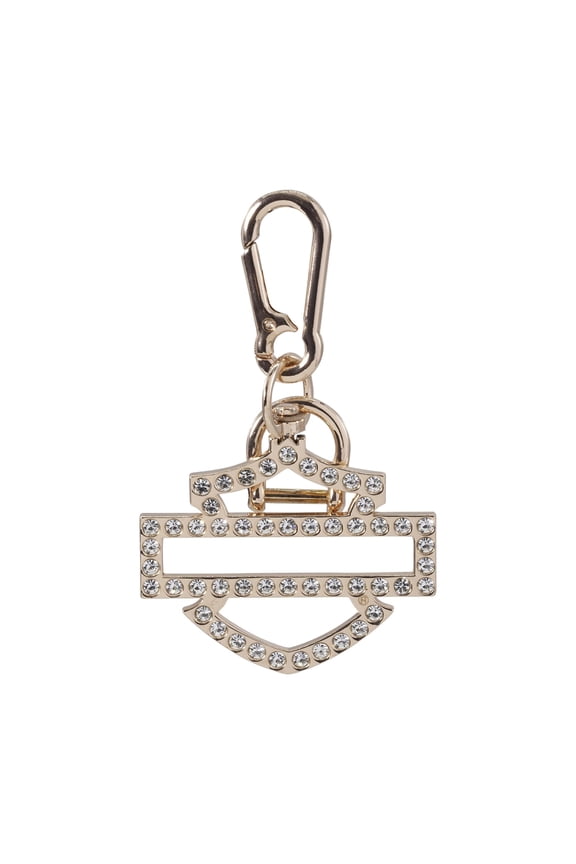 Harley-Davidson Silhouette Embellished Bar & Shield Logo Key Chain, Rose Gold, Harley Davidson