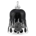 thumbnail image 1 of Harley-Davidson Textured Flames Bar & Shield Ride Bell - Silver & Black Finish, Harley Davidson, 1 of 3
