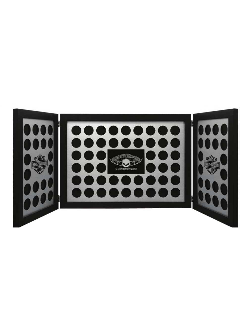 HarleyDavidson TriFold Poker Chip Collectors Frame, Holds 88 Chips